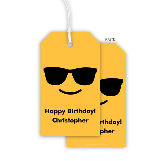 Yellow Emoji Hanging Gift Tags